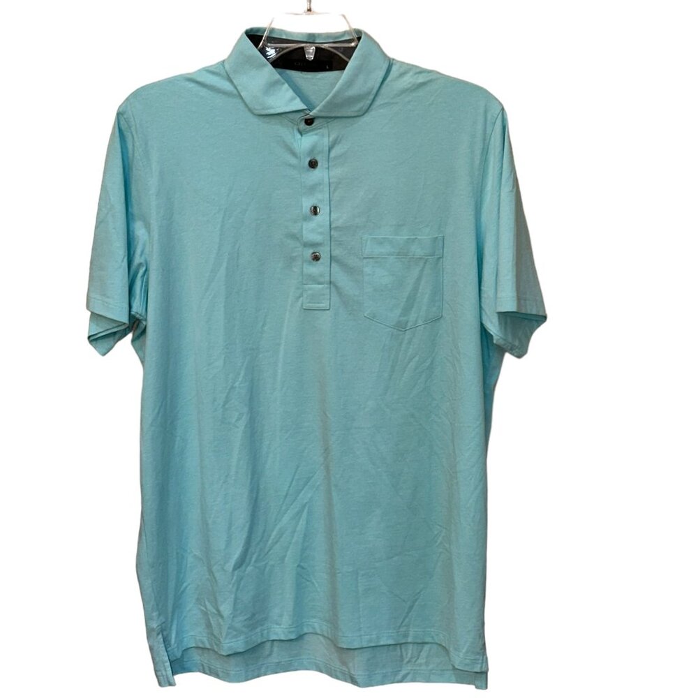 Greyson Spirit‎ Polo Shirt Cattail Size Large Pima Cotton Pocket Collar Golf NWT